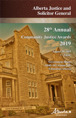 2019 Community Justice Award Recipients