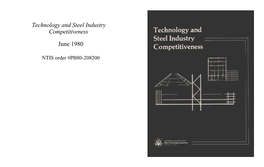 Technology and Steel Industry Competitiveness (June 1980)