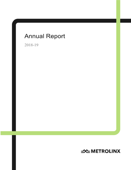 Metrolinx 2018-19 Annual Report