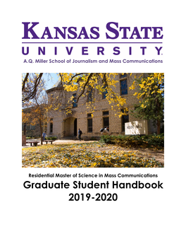 Graduate Student Handbook 2019-2020