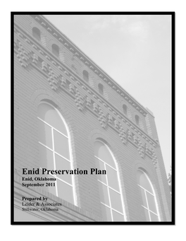 Enid Preservation Plan Enid, Oklahoma September 2011