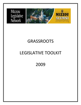 Grassroots Legislative Toolkit 2009