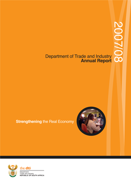 Department of Trade and Industry Annual Report 2007/08 the Dti Leadership