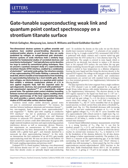 Gate-Tunable Superconducting Weak Link and Quantum Point Contact Spectroscopy on a Strontium Titanate Surface