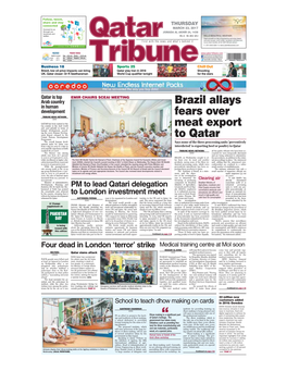 Brazil Allays Fears Over Meat Export to Qatar