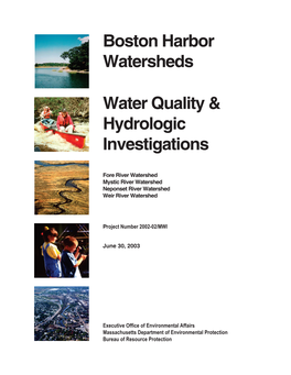 Boston Harbor Watersheds Water Quality & Hydrologic Investigations