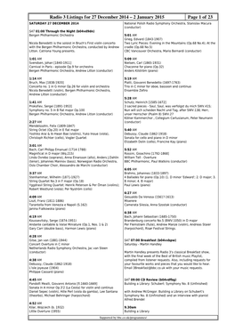 Radio 3 Listings for 27 December 2014 – 2 January 2015 Page 1 of 23