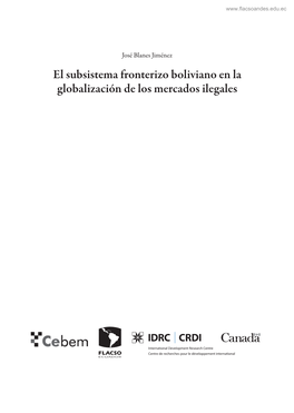 El Subsistema Fronterizo Boliviano En La Globalización De Los Mercados