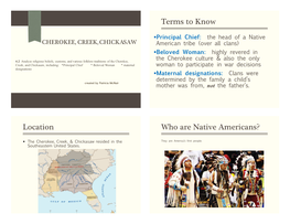 Cherokee-Creek-Chickasaw Comparison