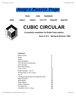 Cubic Circular, Issue 3 & 4