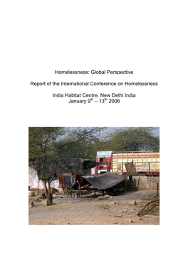 Homelessness: Global Perspective
