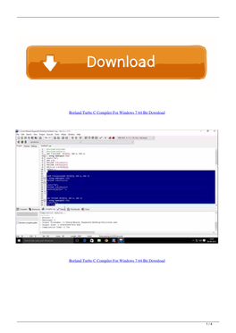 Borland Turbo C Compiler for Windows 7 64 Bit Download