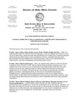 Education and Public Works Committee H