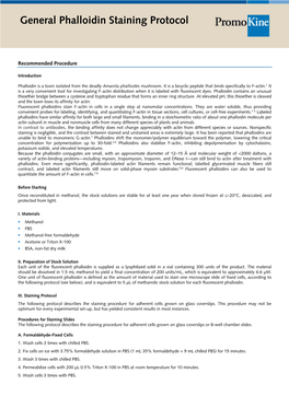 General Phalloidin Staining Protocol