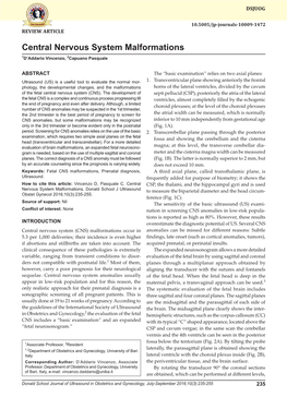 Central Nervous System Malformations 1D’Addario Vincenzo, 2Capuano Pasquale