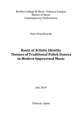 Themes of Traditional Polish Dances in Modern Improvised Music