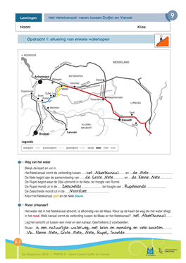 Het Albertkanaal De Nete De Grote Nete De Kleine Nete Zeeschelde