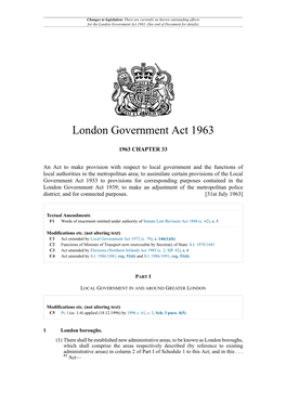 London Government Act 1963