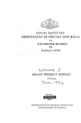 Social Safetj Net . , Improvement of Primary Education