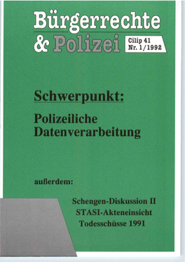 Schwerpunkt: Polizeiliche Datenverarbeitung