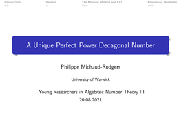 A Unique Perfect Power Decagonal Number