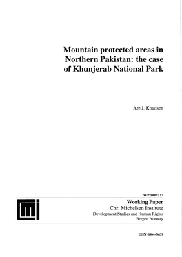 Northern Pakistan: the Case of Khunjerab National Park