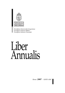 Liber Annualis 2007