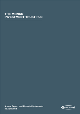 Monks Investment Trust Annual Report