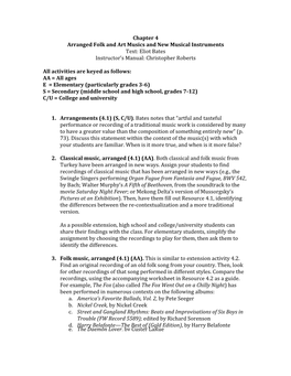 Chapter 4 Arranged Folk and Art Musics and New Musical Instruments Text: Eliot Bates Instructor’S Manual: Christopher Roberts