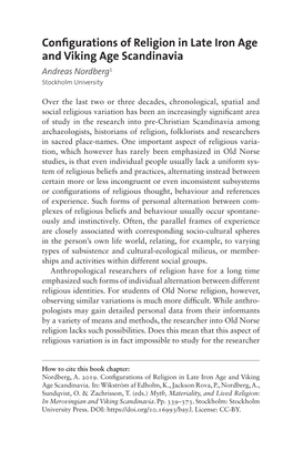 Myth, Materiality, and Lived Religion: in Merovingian and Viking Scandinavia