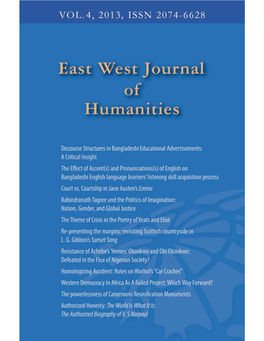 East West Journal of Humanities-VOL