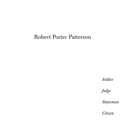 Robert Porter Patterson