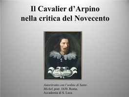 Il Cavalier D'arpino Nella Critica Del Novecento