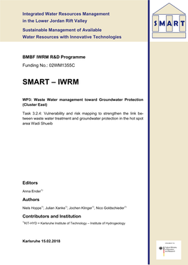 Vulnerability and Risk Mapping to Strengthen the Link Be- Tween Waste Water Treatment and Groundwater Protection in the Hot Spot Area Wadi Shueib