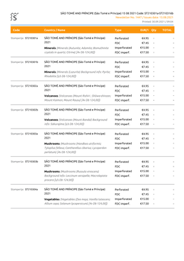 Price List of SÃO TOMÉ and PRÍNCIPE (São Tomé E Príncipe