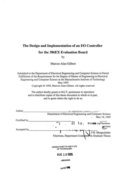The Design and Implementation of an I/O Controller for the 386EX Evaluation Board By