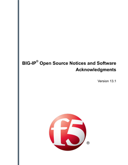 BIG-IP Open Source Notices and Software Acknowledgments