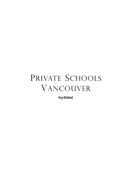 Private Schools Vancouver