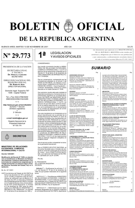 Boletin Oficial De La Republica Argentina