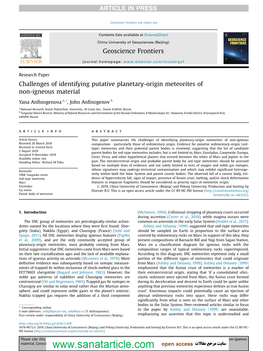 Challenges of Identifying Putative Planetary-Origin Meteorites of Non-Igneous Material