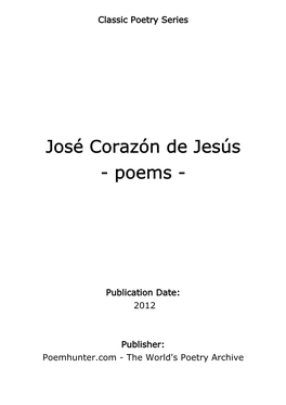 José Corazón De Jesús - Poems
