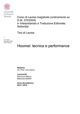 Hoomei: Tecnica E Performance