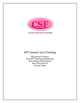 SPT January 2010 Training