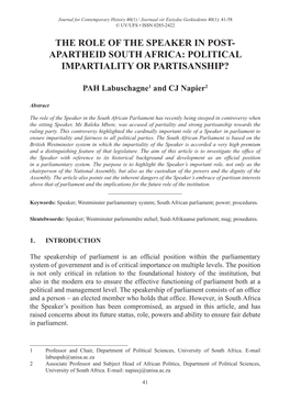 Apartheid South Africa: Political Impartiality Or Partisanship?