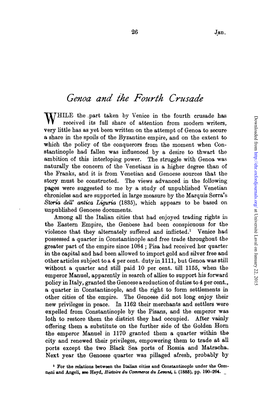 Genoa and the Fourth Crusade