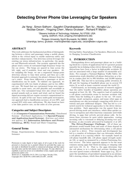 Detecting Driver Phone Use Leveraging Car Speakers