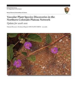 Vascular Plant Species Discoveries in the Northern Colorado Plateau Network Update for 2008–2011