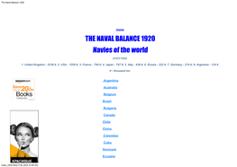 The Naval Balance 1920