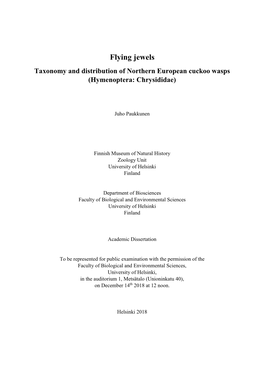 Taxonomy and Distribution of Northern European Cuckoo Wasps (Hymenoptera: Chrysididae)