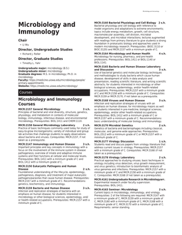 Microbiology and Immunology 1